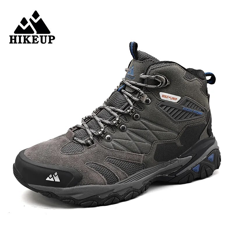 Bottes de randonnée imperméables hommes pour marche et trekking gris