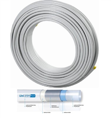 Uponor Unipipe PLUS ohne Schweissnaht Verbundrohr 16mm 20mm 25mm 32mm 