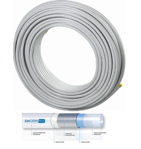 Uponor Unipipe PLUS ohne Schweissnaht Verbundrohr 16mm 20mm 25mm 32mm  - Bild 1 von 12