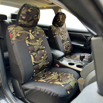 For Subaru Impreza Front Car Seat Covers Green Army Camo