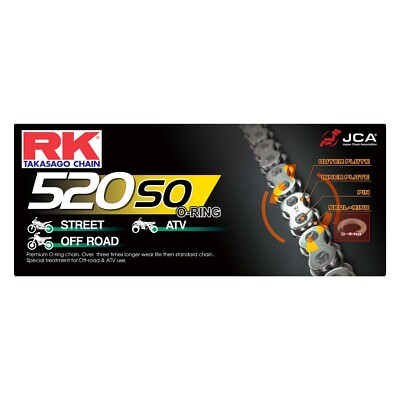 RK EXCEL Chain - 520SO Road & Off-Road O'ring Chain Chain# 520SO-120