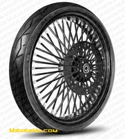 Fat Spoke Fat Daddy Black Wheel 21x3.5 Dna 52 Mammoth Harley Dyna Tire Rotor Fat Spoke Fat Daddy Black Wheel 21x3.5 Dna 52 Mammoth Harley Dyna Tire Rotor