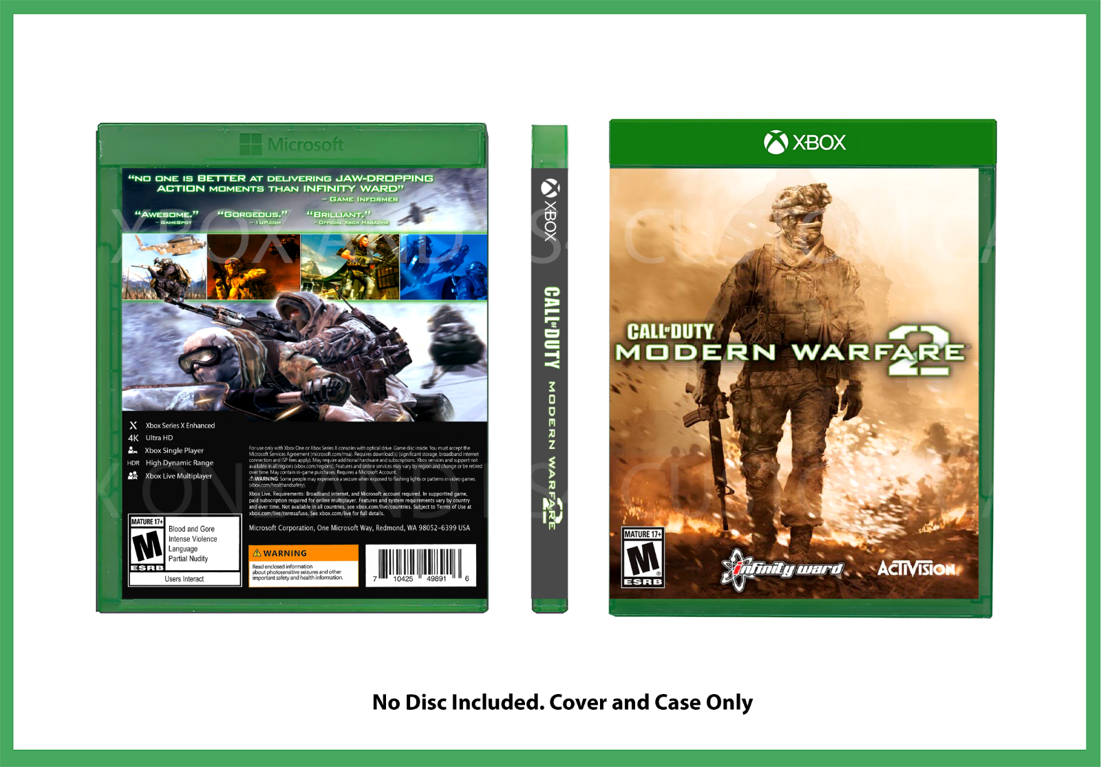 RARE Call of Duty Modern Warfare 2 Xbox Digitally Autographed art mw2  signed