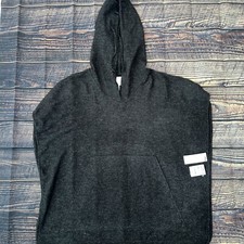 Nordstrom Treasure  Bond Charcoal Gray Hooded Poncho One Size NWT Kangaroo Pckt