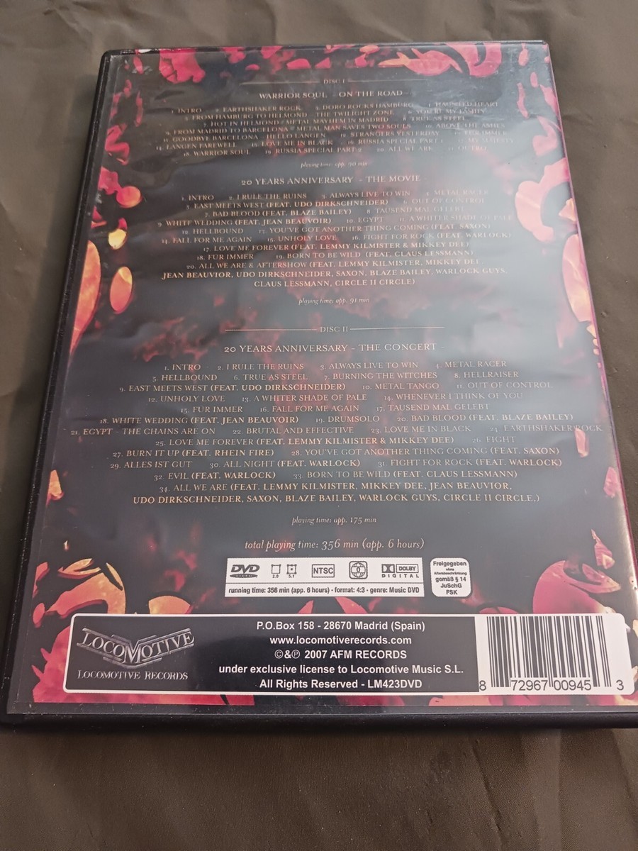 DORO - 20 Years a Warrior Soul (2DVD Set) 872967009453| eBay
