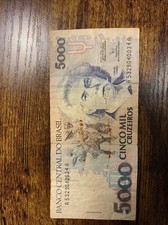 5000 Cinco Mil Cruzeiros Banknote Banco Central Do Brasil