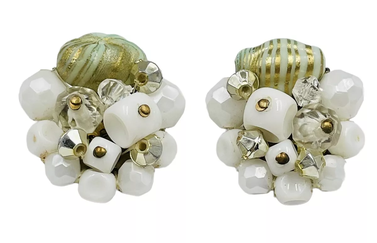 Vintage Made In Western Germany Signed Clip On Earrings Fruit