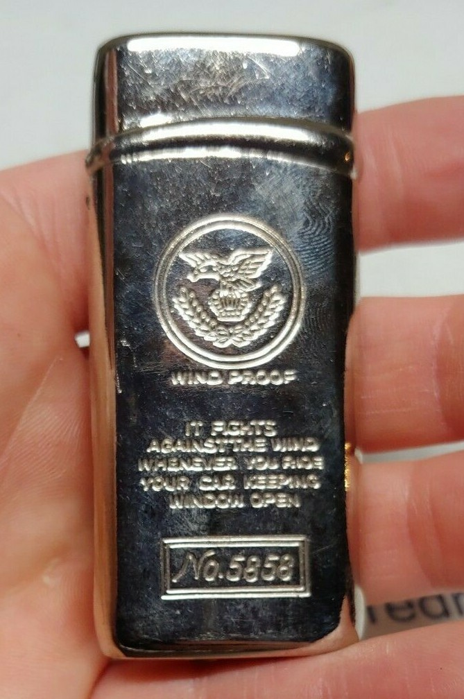 邦楽 Sing A Song...Lighter! Vintage No. 5858 Military Eagle Wind Proof Butane Lighter