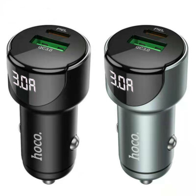 New 12-24V PD20W + QC3.0 Quick Car Charger Type C USB Fast Charge Phone Adapter