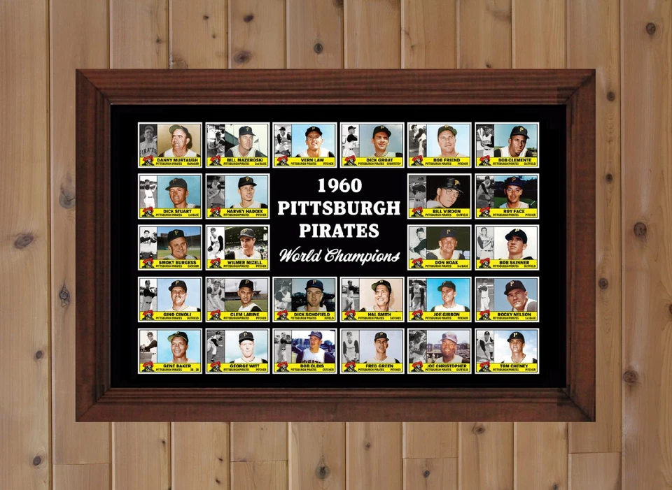 1960 PITTSBURGH PIRATES World Series Team Photo POSTER Man Cave Decor Xmas Gift - Image 2 of 2