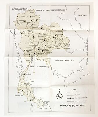 Tourism Authority of Thailand Route Map 1982