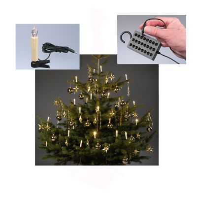24 LED Innen Lichterkette B-Ware Weihnachten Tannen Baum Weihnachts Baum Kerzen 