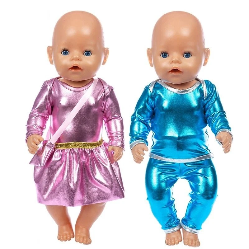 Doll Clothes Futuristic Shiny Outfits Fit 43cm Baby Doll 17 Inch