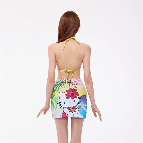 Damen Kitty Bademode Bikini Höschen 3 Stück Sexy Kitty Katze Unterwäsche BHs - Bild 5 von 12