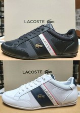 Lacoste Marca Chaymon Tech 0121 Para hombres Moda Informales Zapatos Tenis Negro Blanco