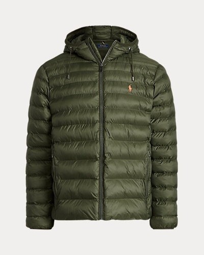 Green Packable Hooded Puffer Jacket NWT 