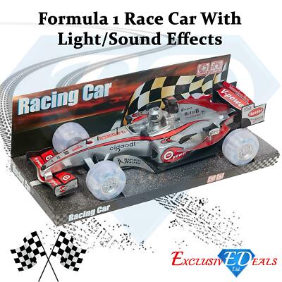 Kinder Kinder Formel 1 Rennwagen mit Licht & Soundeffekten in Vitrine