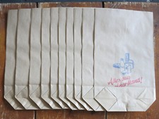 10 Stück DDR HO KONSUM Tüte - Papiertüte mit Schriftzug "Alles aus einer Hand!"