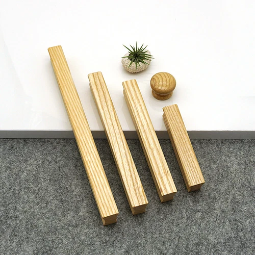 2Pcs Natural Wood Cabinet Knob Door Furniture Drawer Cupboard Pull Handle Knobs - Picture 14 of 18