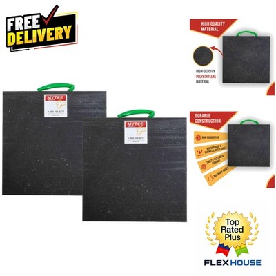 Heavy-Duty 1.5'' Thick Black Jack Outrigger Pads 18'' x 18'' for Safe Operations
