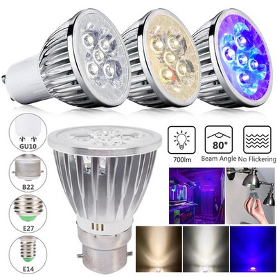 GU10 Einbau LED Leuchtmittel Strahler Fluter Lampe 5W=30W schwarz Glühbirnen Down Light