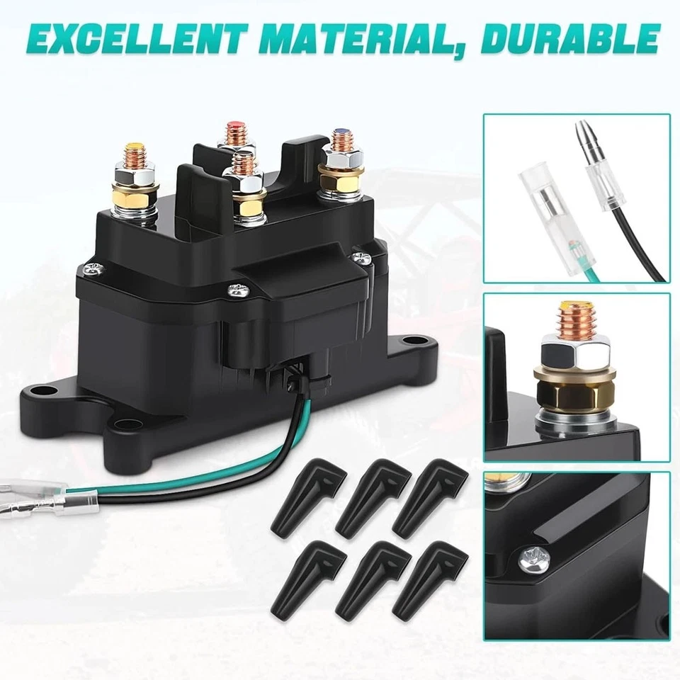Combo de relé de solenoide interruptor de pulgar basculante para contactor y cabrestante apto para ATV UTV 12V Foto 4 de 4