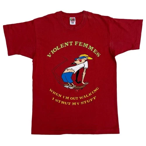 Violent Femmes 97 90s Vintage Walking Strut My Stuff Ba 1990s vintage concert t-shirt, vintage, single stitch, B+ condition