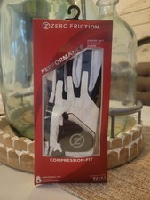 2-Pack Zero Friction Junior Golf Glove Pair White/Black Universal Fit