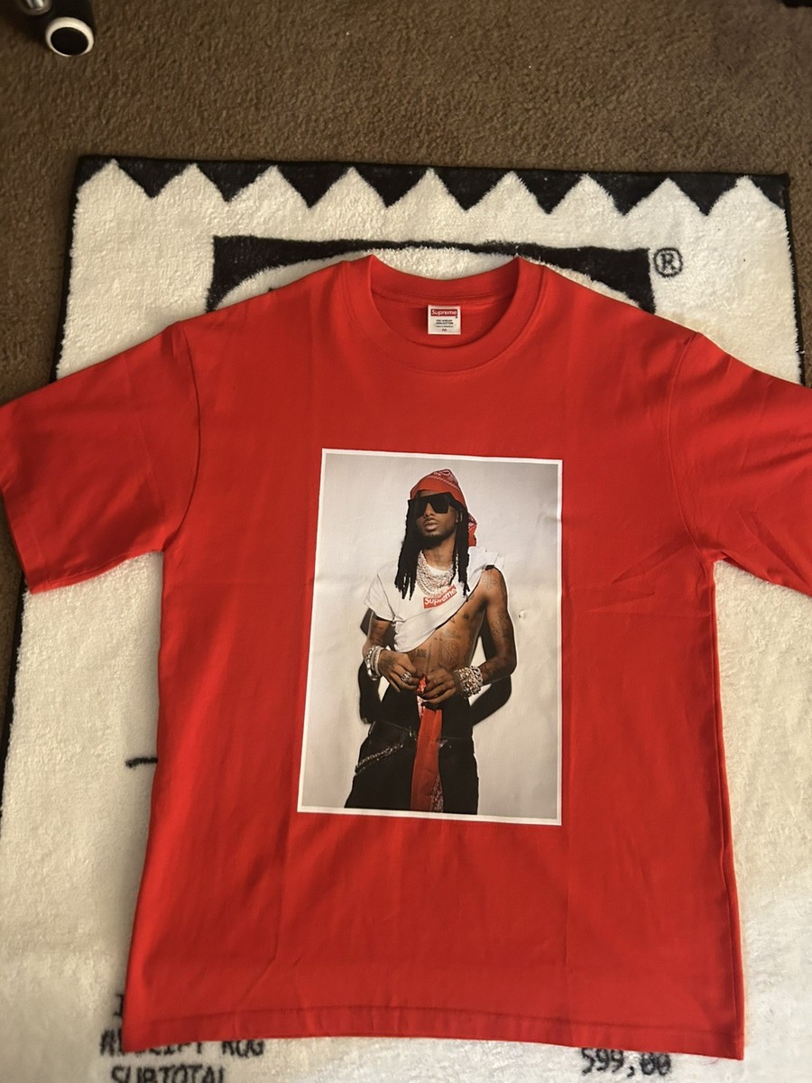 Supreme Playboi Carti Photo Tee Red Medium FW25 flawed | eBay
