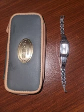 Guess Watch Rectangle Rectangular Silver Tone Analog Thin Band G664011 Womens