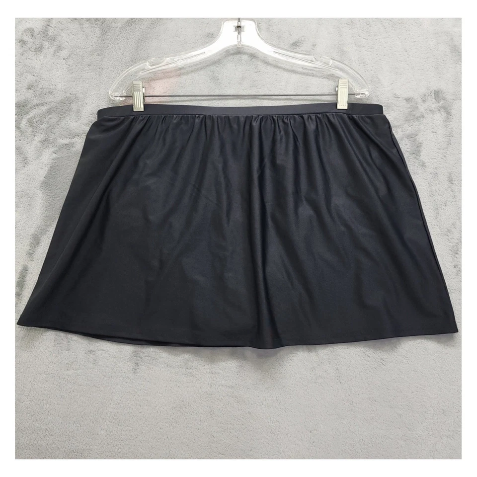 Falda de natación Croft & Barrow para mujer talla grande 20W negra forro breve verano natación Foto 2 de 4