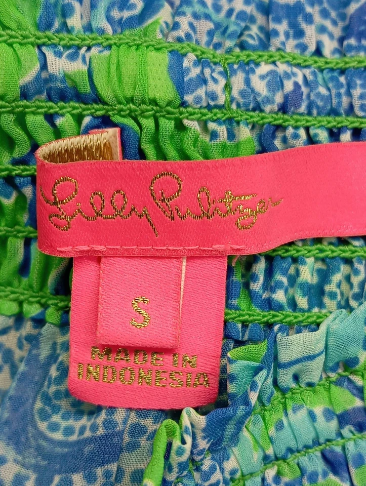 LILLY PULITZER Tunique-blouse Dames Blouse T EU 36 bleu-vert style décontracté - Photo 4/4