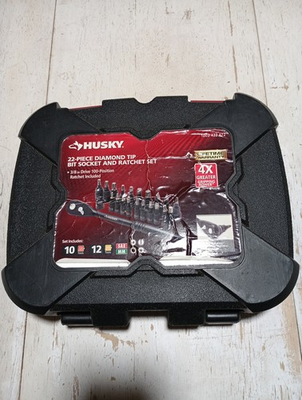 #ad #ad husky 22 piece diamond tip bit socket and ratchet set missing two pieces $20.80