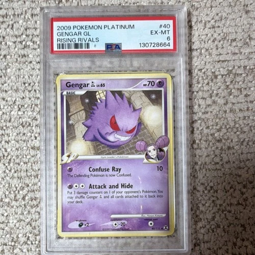Pokémon TCG Gengar GL 40/111 Rising Rivals Regular Uncommon PSA 6 2009 English