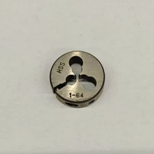 1-64 Round Screw Adjusting Adjustable Die HSS 13/16" OD