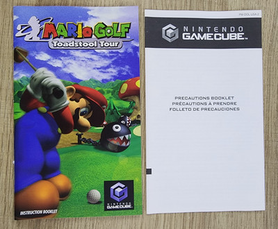 AUTHENTIC USED MANUAL & INSERT ONLY - NO GAME -) MARIO GOLF TOADSTOOL TOUR (- GC