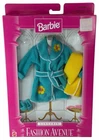 NIB Vintage Barbie Fashion Avenue Lingerie Outfit #18092 Teal Bath Robe Slippers