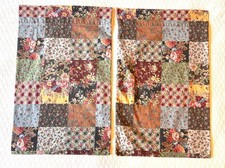 Vtg 2 pc Ralph Lauren DARBY Standard Pillowcases Patchwork Italy