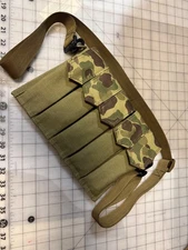 WWII Thompson 5 Cell Magazine Pouch Pistol Caliber Carbine with Frogskin covers 