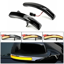 Smoked Sequential LED Side Mirror Turn Signal Lights For 2011-2019 Ford Explorer