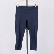 Girlfriend Collective Women's Dark Blue Capri Leggings Yoga Athleisure SZ MEDIUM