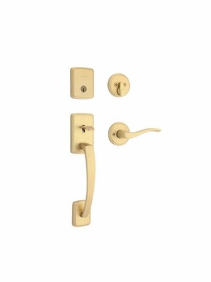 Kwikset Brentford Front Door Lock Handle and Deadbolt Set, Entry Handleset Ex...