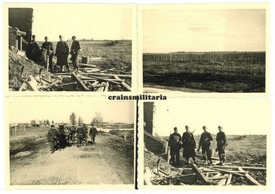4x Orig. Foto Beob.Abt.58 in Stellung WELIKI NOWGOROD Wolchow Russland 1943