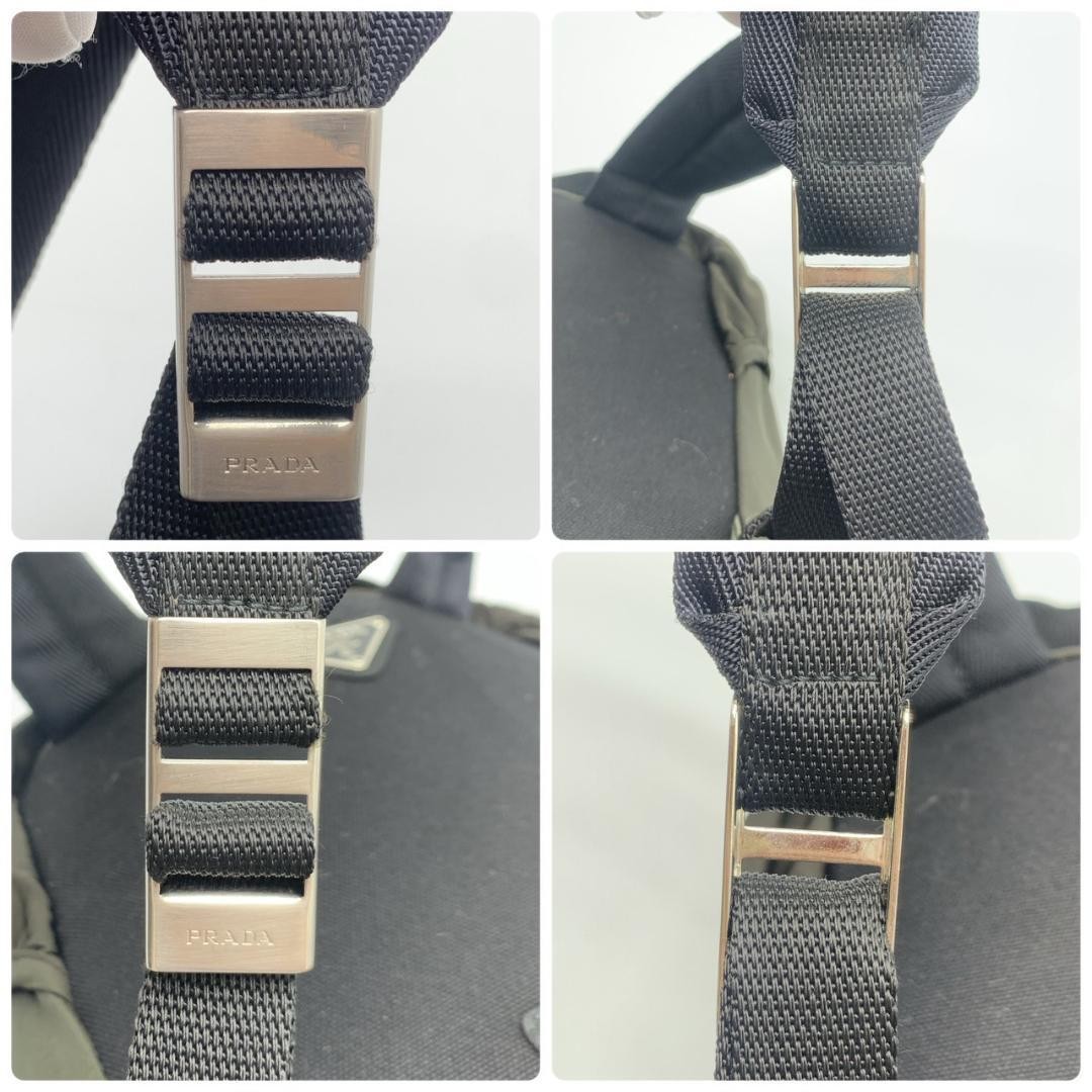 Prada Mini Drawstring Backpack in Khaki Nylon Tri… - image 10