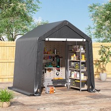 6x6ft Bike Storage Shed Tent Outdoor Building Tool House Gardening Shelter Cover