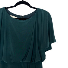 Bhldn Lena Dark Green Flutter Sleeve Full Length Gown - Size 8