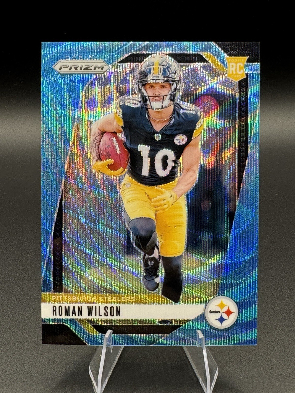 Roman Wilson Panini Prizm #384 Blue Wave
