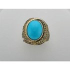 LeVian 14K Yellow Gold Turquoise 9.7 cts Ring Size 5.5 — photo 1