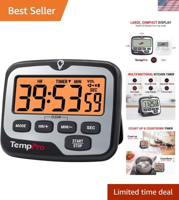 Effortless Timing: TM01 Magnetic Kitchen Timer with Large LCD & 4 Alarm Levels