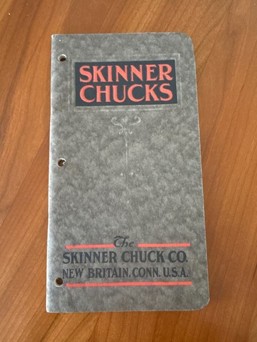 FREE SHIP! Early 1900s Skinner Chucks Catalog Tooling w/Binder Holes